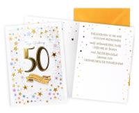 Opakowanie Karnet Urodziny gwiazdki 50