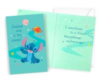 Karnet Urodziny Stitch. Wydawca: Kukartka. SmakLiter.pl Opakowanie Karnet Urodziny Stitch