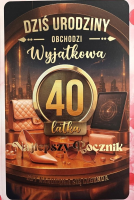 Opakowanie Karnet z wymiennymi rocznikami 40 damska