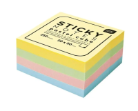 Karteczki samoprzylepne 50x50mm 250K pastel. Wydawca: INTERDRUK. SmakLiter.pl Opakowanie Karteczki samoprzylepne 50x50mm 250K pastel