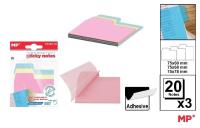 Karteczki samoprzylepne indeksujące 3x20szt. Wydawca: MP Main Paper. SmakLiter.pl Opakowanie Karteczki samoprzylepne indeksujące 3x20szt