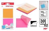 Opakowanie Karteczki samoprzylepne przezrocz 75x75mm 2x30szt