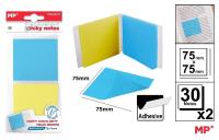 Opakowanie Karteczki samoprzylepne przezrocz 75x75mm 2x30szt