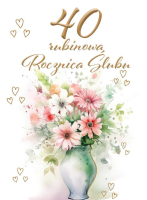 Kartka okolicznościowa Rocznica ślubu 40. Wydawca: Trend. SmakLiter.pl Opakowanie Kartka okolicznościowa Rocznica ślubu 40