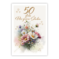 Kartka okolicznościowa Rocznica ślubu 50. Wydawca: Trend. SmakLiter.pl Opakowanie Kartka okolicznościowa Rocznica ślubu 50