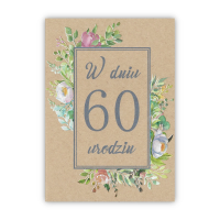 Opakowanie Kartka okolicznościowa Urodziny 60