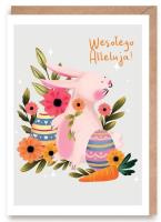 Opakowanie Kartka okolicznościowa Zając wielkanocny, eko K166