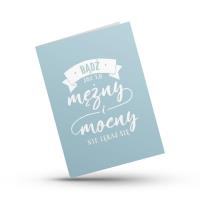 Opakowanie Kartka składana - Bądź mężny - błękit