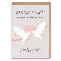 Opakowanie Kartka ślubna Gołębie, eko koperta