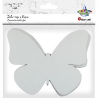 Opakowanie Kartonowe motyle białe z klejem 14,4x11,7cm 5szt