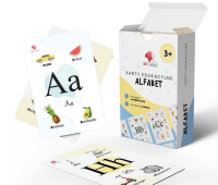 Karty edukacyjne Alfabet 35szt. Wydawca: All4Kids. SmakLiter.pl Opakowanie Karty edukacyjne Alfabet 35szt