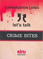 Okładka książki Karty Konwersacyjne. Let's talk Crime bites