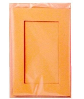 Opakowanie Karty passepartout prostokąt pomarańcz 10,5x15cm