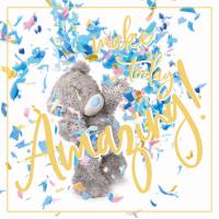 Opakowanie Kernet holograficzny 3D - Miś rzucający konfetti