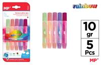 Opakowanie Klej brokatowy tęczowy w płynie MP 5 kolorów blister