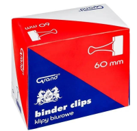 Klipy biurowe 60mm 6szt GRAND. Wydawca: Grand. SmakLiter.pl Opakowanie Klipy biurowe 60mm 6szt GRAND