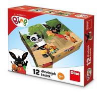 Klocki drewniane obrazkowe Bing 12el. Wydawca: Dino Toys. SmakLiter.pl Opakowanie Klocki drewniane obrazkowe Bing 12el