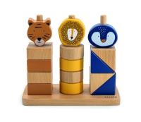 Klocki drewniane ze zwierzętami. Wydawca: Trixie Baby. SmakLiter.pl Opakowanie Klocki drewniane ze zwierzętami