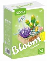 Opakowanie Klocki KOCO sukulenty doniczka zielona 232 elementów