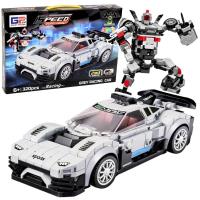 Opakowanie Klocki konstrukcyjne samochód wyścigowy robot 2w1