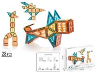 Klocki magnetyczne 28el. Wydawca: Madej. SmakLiter.pl Opakowanie Klocki magnetyczne 28el