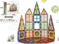 Klocki magnetyczne 36el. Wydawca: Madej. SmakLiter.pl Opakowanie Klocki magnetyczne 36el