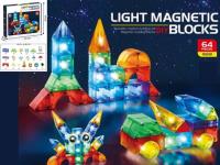 Klocki magnetyczne świecące 64el. Wydawca: Madej. SmakLiter.pl Opakowanie Klocki magnetyczne świecące 64el