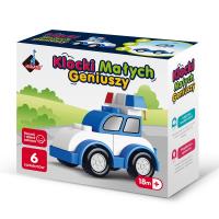 Klocki małych geniuszy Autko 6 elementów. Wydawca: Askato. SmakLiter.pl Opakowanie Klocki małych geniuszy Autko 6 elementów