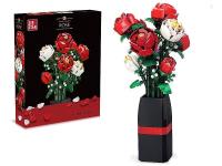 Opakowanie Klocki - róże w wazonie