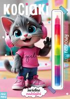 Kociaki. Gigantyczny neonowy mazak. Marker modułowy. Autor: Opracowanie zbiorowe. SmakLiter.pl Okładka książki Kociaki. Gigantyczny neonowy mazak. Marker modułowy