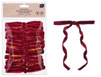 Opakowanie Kokardki aksamitne z moc.18cm RED 25szt Christmas