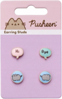 Kolczyki podwójne. Wydawca: Pusheen. SmakLiter.pl Opakowanie Kolczyki podwójne