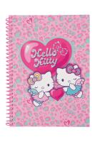 Opakowanie Kołobrulion B5 100k.kratka plastikowa spirala Hello Kitty pink wzór 1