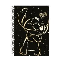Kołobrulion B5 Disney Gold Stitch plastikowa spirala 100 kartek. Wydawca: Patio. SmakLiter.pl Opakowanie Kołobrulion B5 Disney Gold Stitch plastikowa spirala 100 kartek