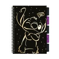 Kołobrulion B5 Disney Gold Stitch project book 100 kartek wzór 1. Wydawca: Patio. SmakLiter.pl Opakowanie Kołobrulion B5 Disney Gold Stitch project book 100 kartek wzór 1