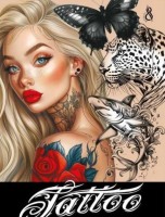 Opakowanie Kolorowanka A4 pionowa 8 obrazków Tattoo żółta