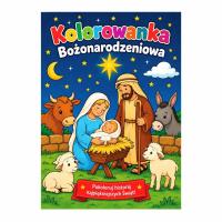 Okładka książki Kolorowanka Bożonarodzeniowa. Pokoloruj historię..
