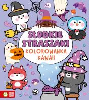 Kolorowanka Kawaii. Słodkie straszaki. Autor: Peto Violet. SmakLiter.pl Okładka książki Kolorowanka Kawaii. Słodkie straszaki