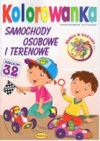 Kolorowanka. Samochody osobowe i terenowe. Autor:   Praca zbiorowa. SmakLiter.pl Okładka książki Kolorowanka. Samochody osobowe i terenowe