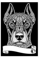 Opakowanie Kolorowanka welwetowa A4 Doberman