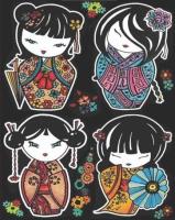 Opakowanie Kolorowanka Welwetowa A4 Laleczki Kokeshi