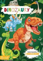 Okładka książki Kolorowanka z naklejkami. Dinozaury