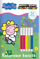 Kolorowe kwiatki. Świnka Peppa. Numerkowe kolorowanki. Autor: Opracowanie zbiorowe. SmakLiter.pl Okładka książki Kolorowe kwiatki. Świnka Peppa. Numerkowe kolorowanki