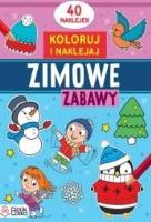 Koloruję i naklejam. Zimowe zabawy - uszkodzone. Autor:   Praca zbiorowa. SmakLiter.pl Okładka książki Koloruję i naklejam. Zimowe zabawy - uszkodzone