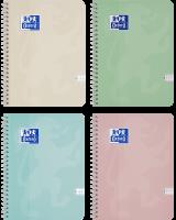 Opakowanie Kołozeszyt A4 80k.kratka Oxford Touch pastel 1szt.mix