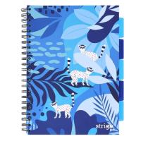 Kołozeszyt Pads A4/100K kratka Jungla niebieski. Wydawca: Strigo. SmakLiter.pl Opakowanie Kołozeszyt Pads A4/100K kratka Jungla niebieski