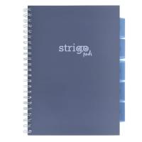 Kołozeszyt Pads A4/100K kratka Pastel granatowy. Wydawca: Strigo. SmakLiter.pl Opakowanie Kołozeszyt Pads A4/100K kratka Pastel granatowy