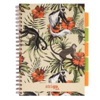 Kołozeszyt Pads A4/100K kratka Tropiki Małpki. Wydawca: Strigo. SmakLiter.pl Opakowanie Kołozeszyt Pads A4/100K kratka Tropiki Małpki