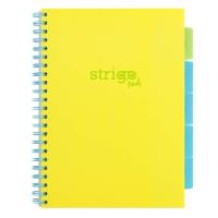 Kołozeszyt Pads A5/100K linia Neon żółty. Wydawca: Strigo. SmakLiter.pl Opakowanie Kołozeszyt Pads A5/100K linia Neon żółty