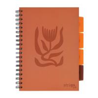 Kołozeszyt Pads B5/100K kratka Floral ceglany. Wydawca: Strigo. SmakLiter.pl Opakowanie Kołozeszyt Pads B5/100K kratka Floral ceglany